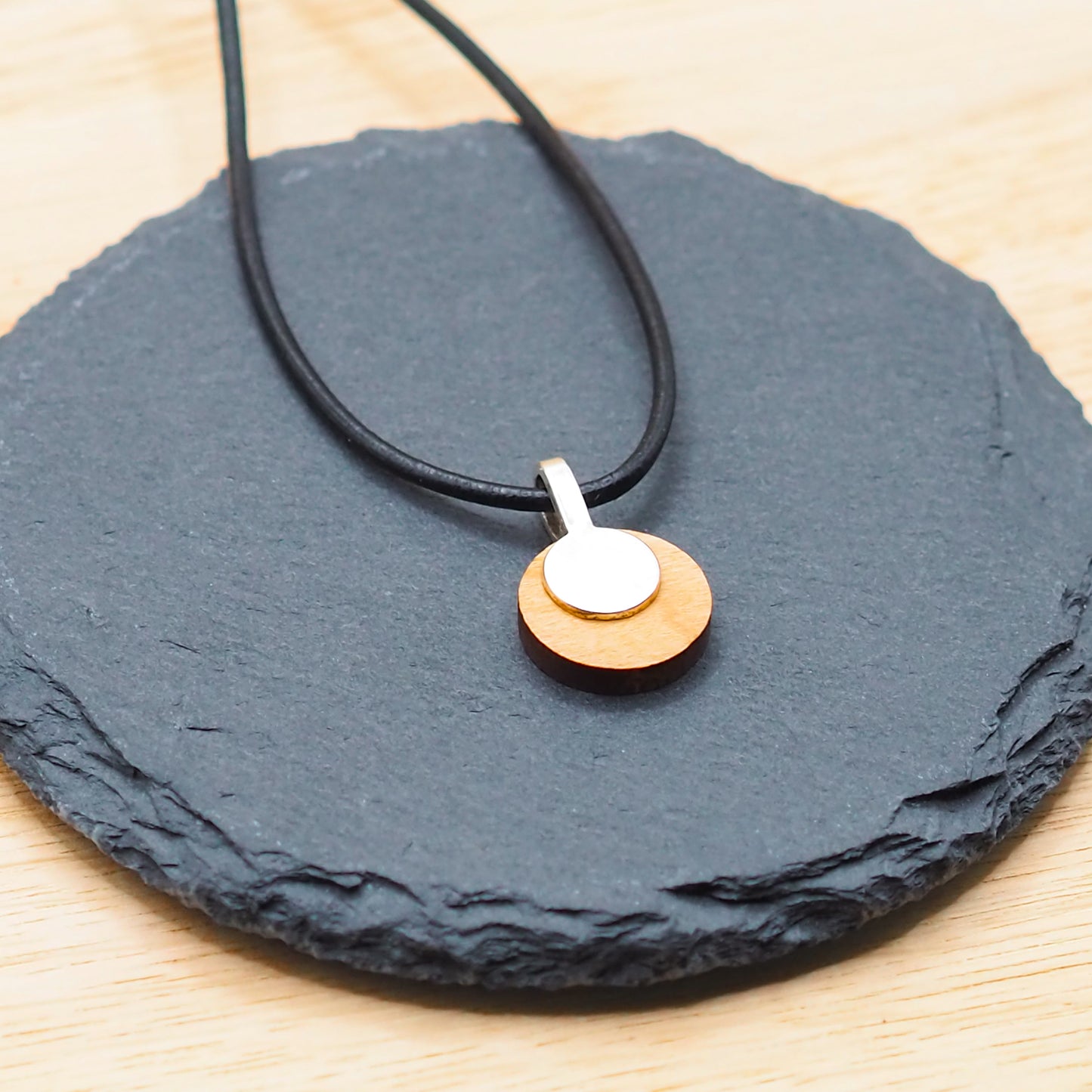 Wooden engraved necklaces