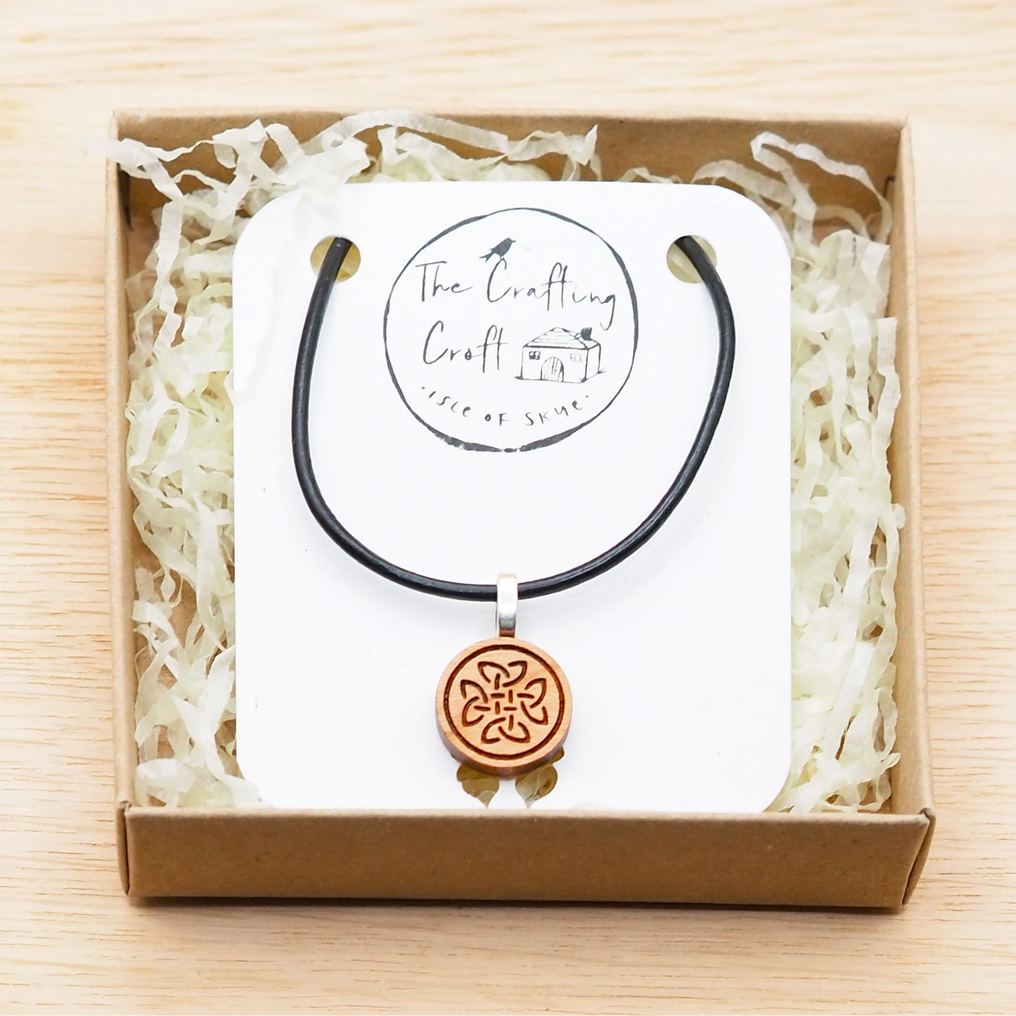 Wooden engraved necklaces
