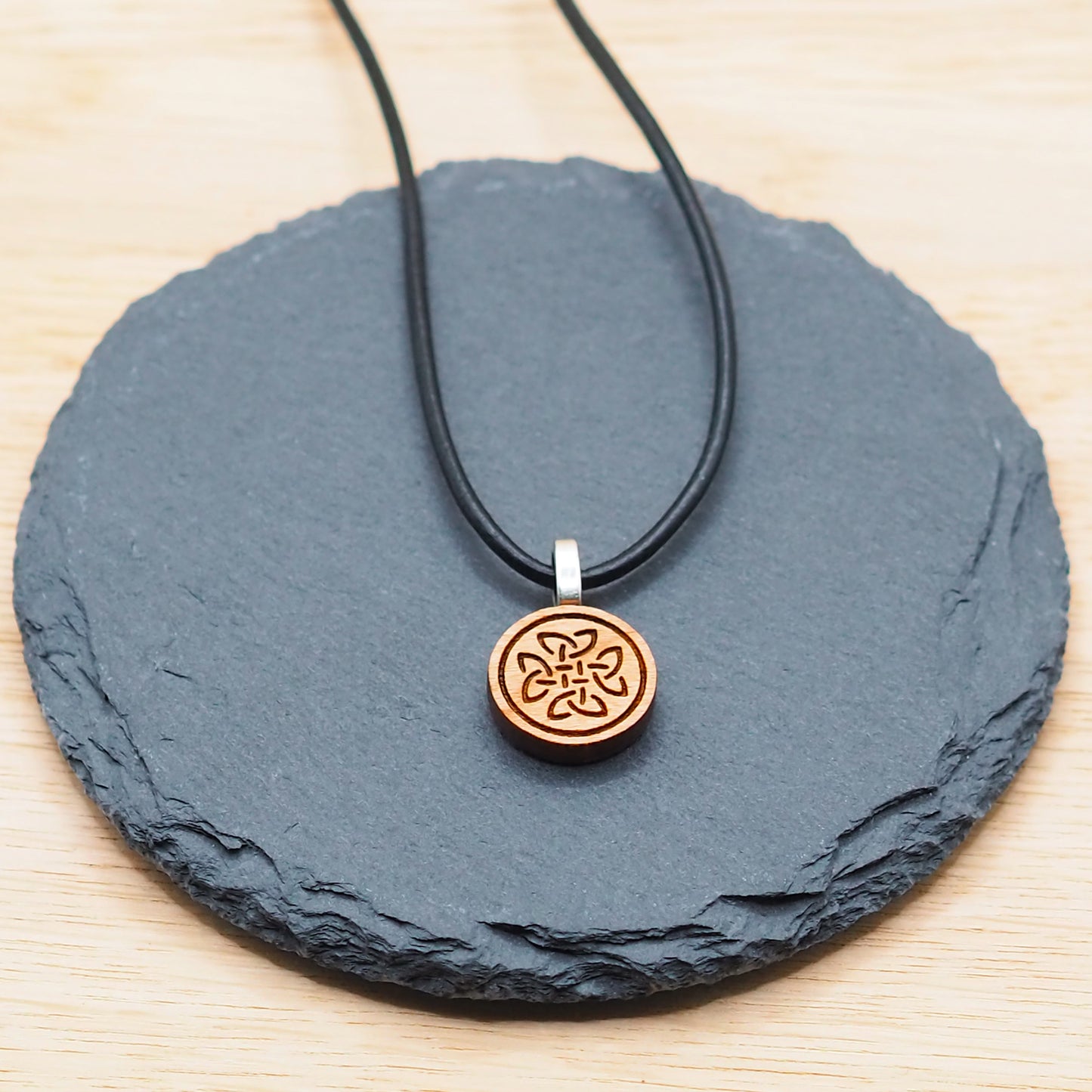 Wooden engraved necklaces