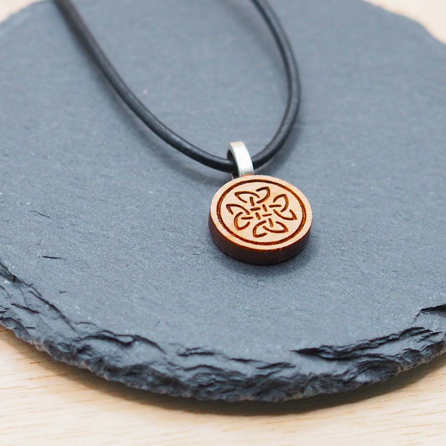 Wooden engraved necklaces