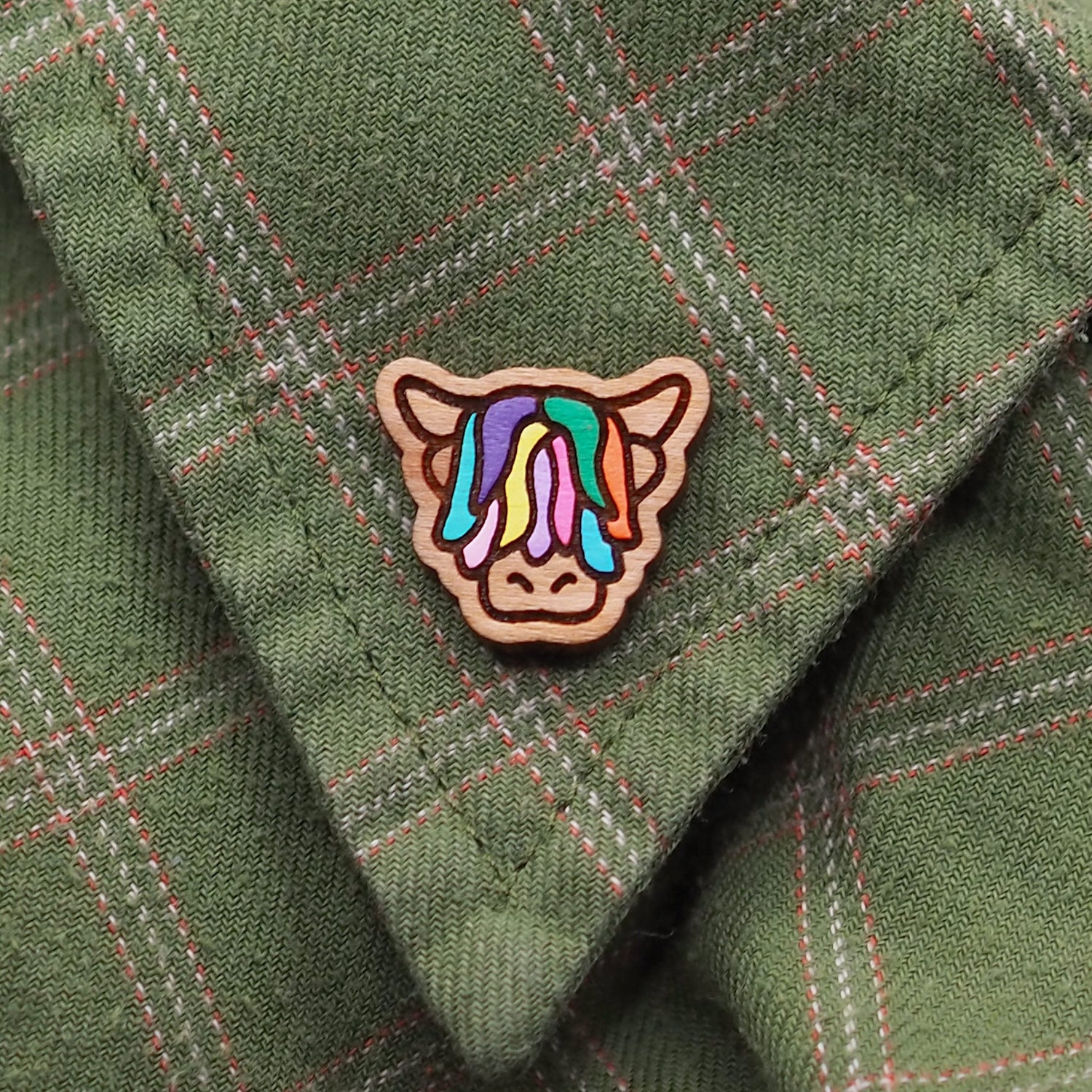 Wooden pin badges