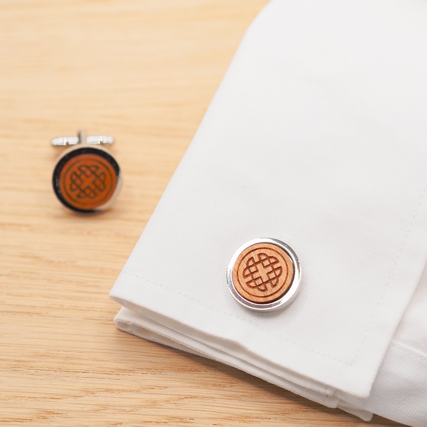 Wooden cufflinks