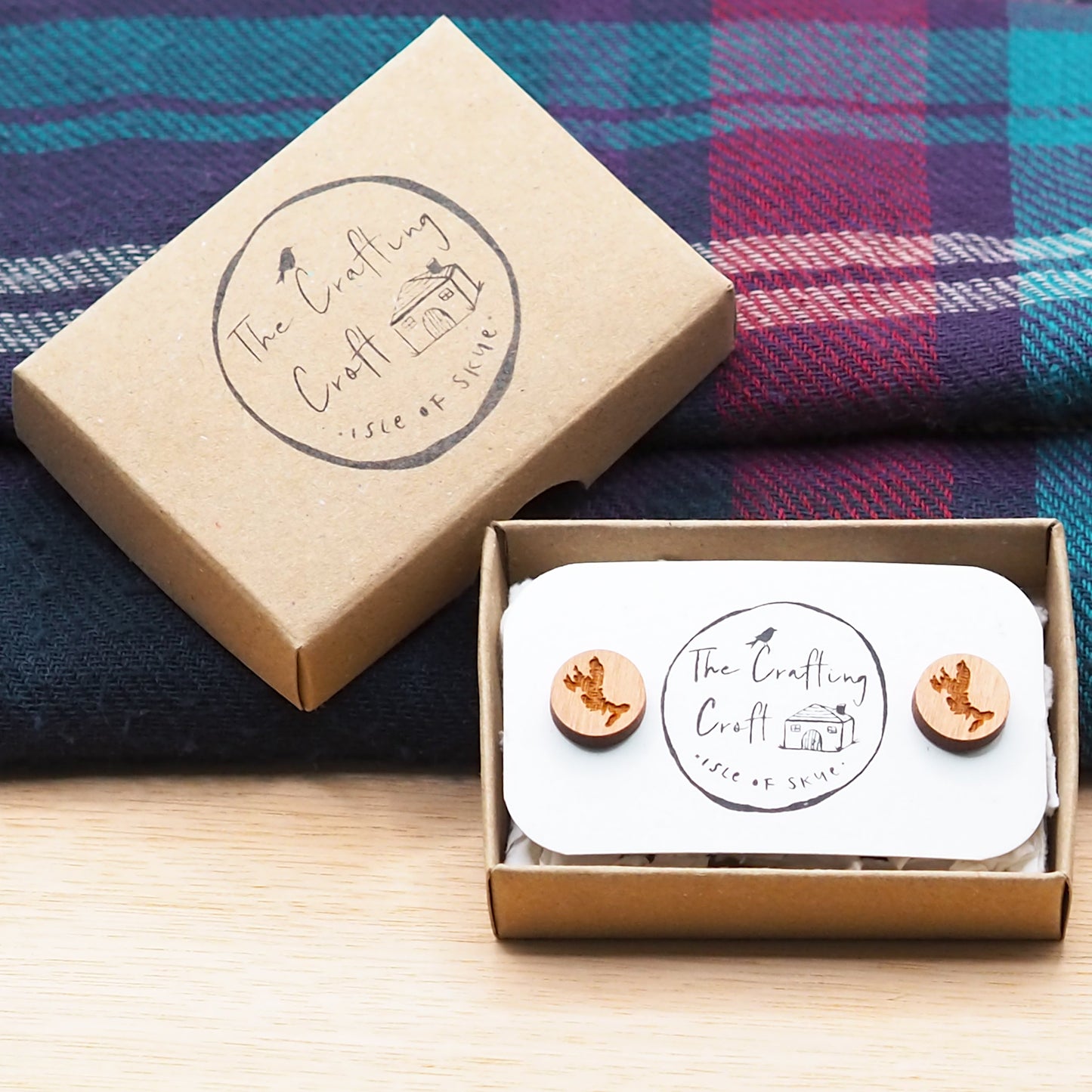 Isle of Skye Map Stud Earrings